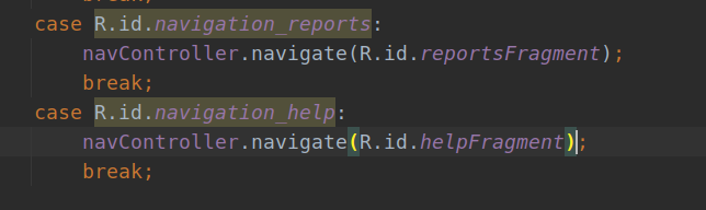 Указываем Идентификатор Destination (например ID фрагмента)