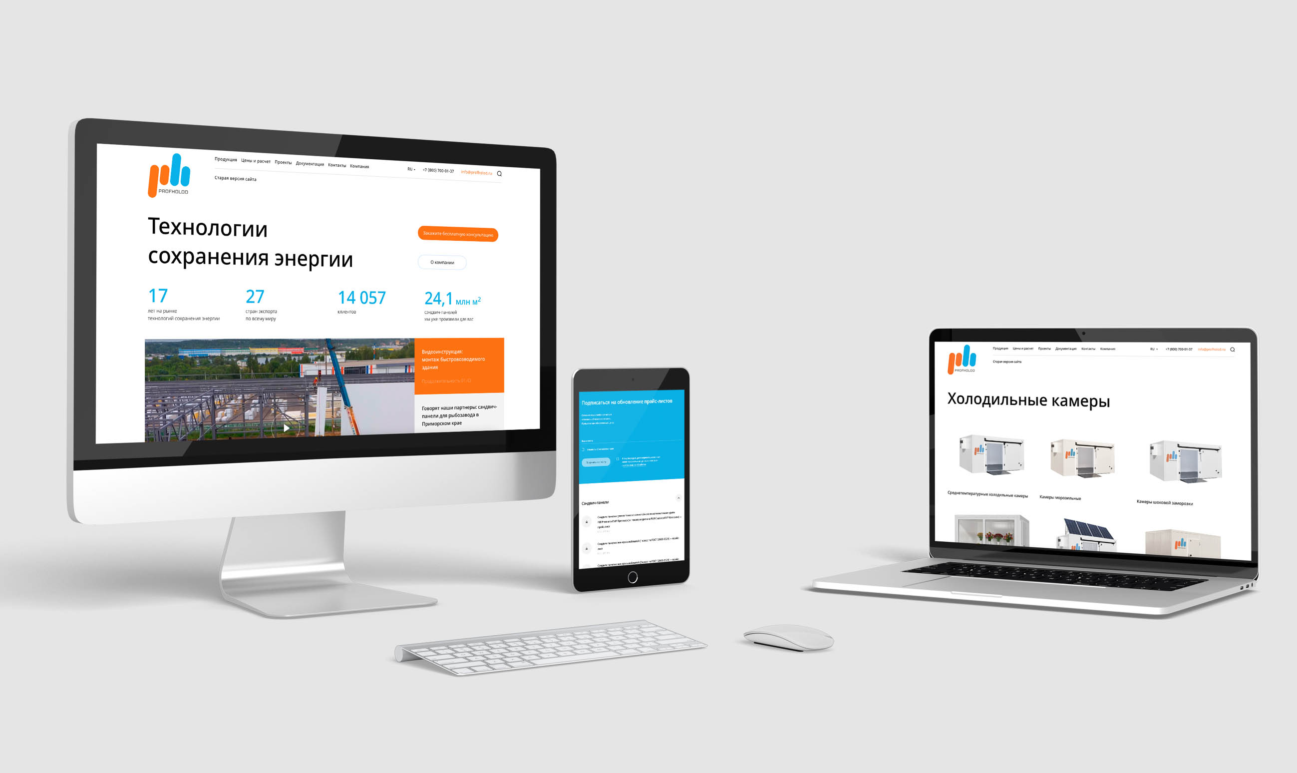 Корпоративный сайт Профхолод